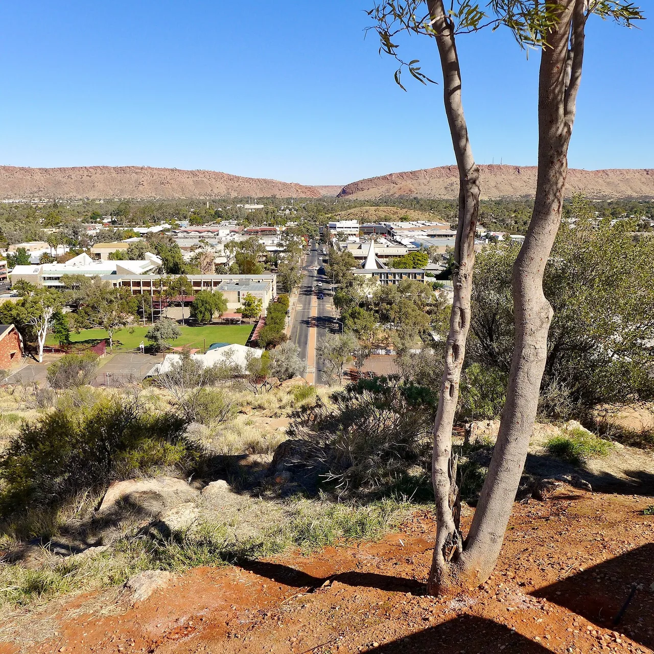 View of Alice Springs , Northern Territory, Australia, from Anzac Hill.