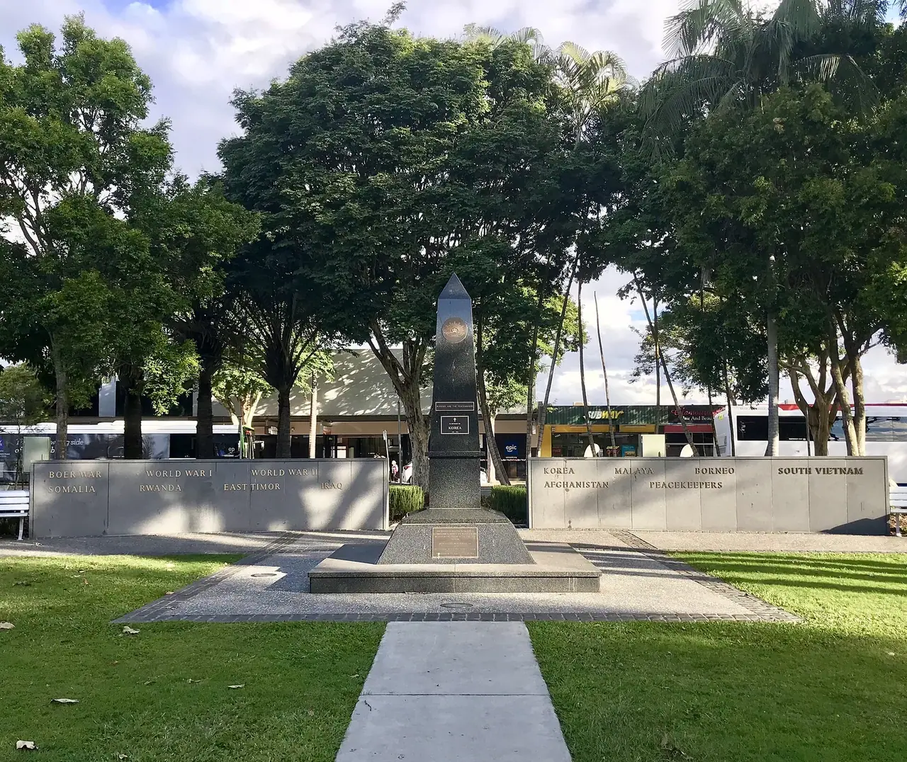 Caboolture War Memorial at King Street, Caboolture Town Square, Caboolture, Queensland