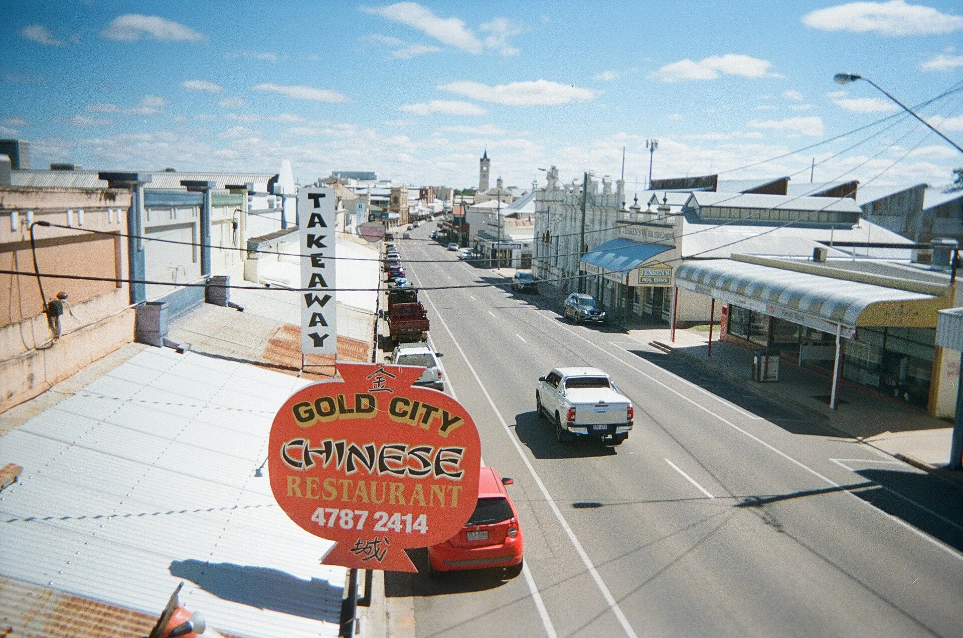 Looking west, from the Courty Hotel aka Court House Hotel aka Irish Molly's