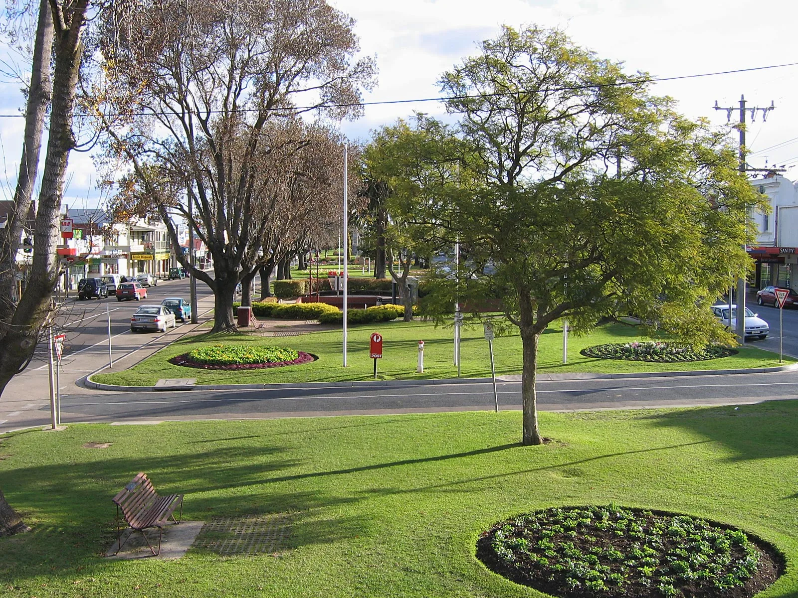 Looking West from the Band Rotunda, Bairnsdale, Victoria, Australia. 11 June, 2006.