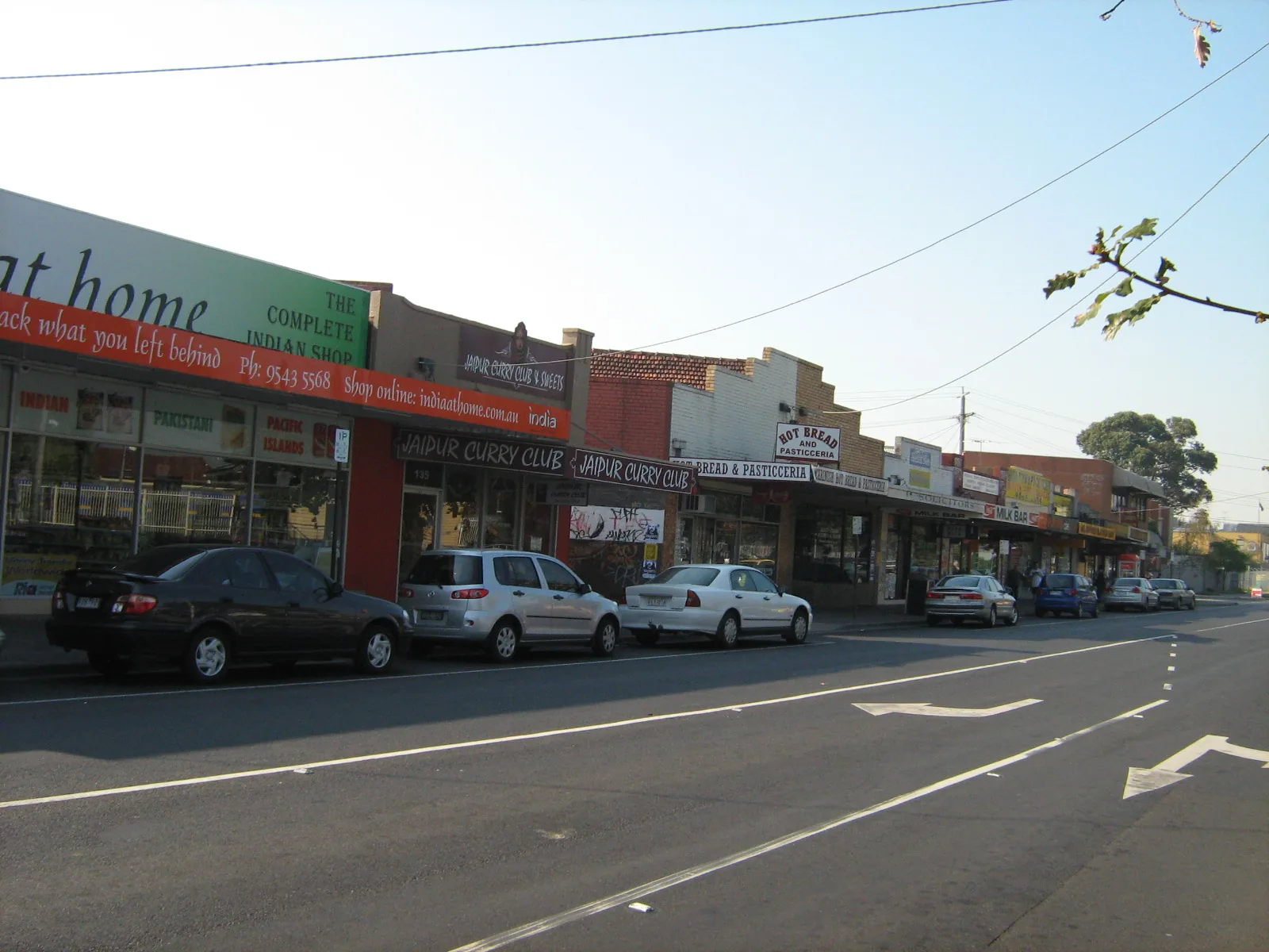 Shops adjacent to railway station in Clayton, south-eastern Melbourne, Australia.