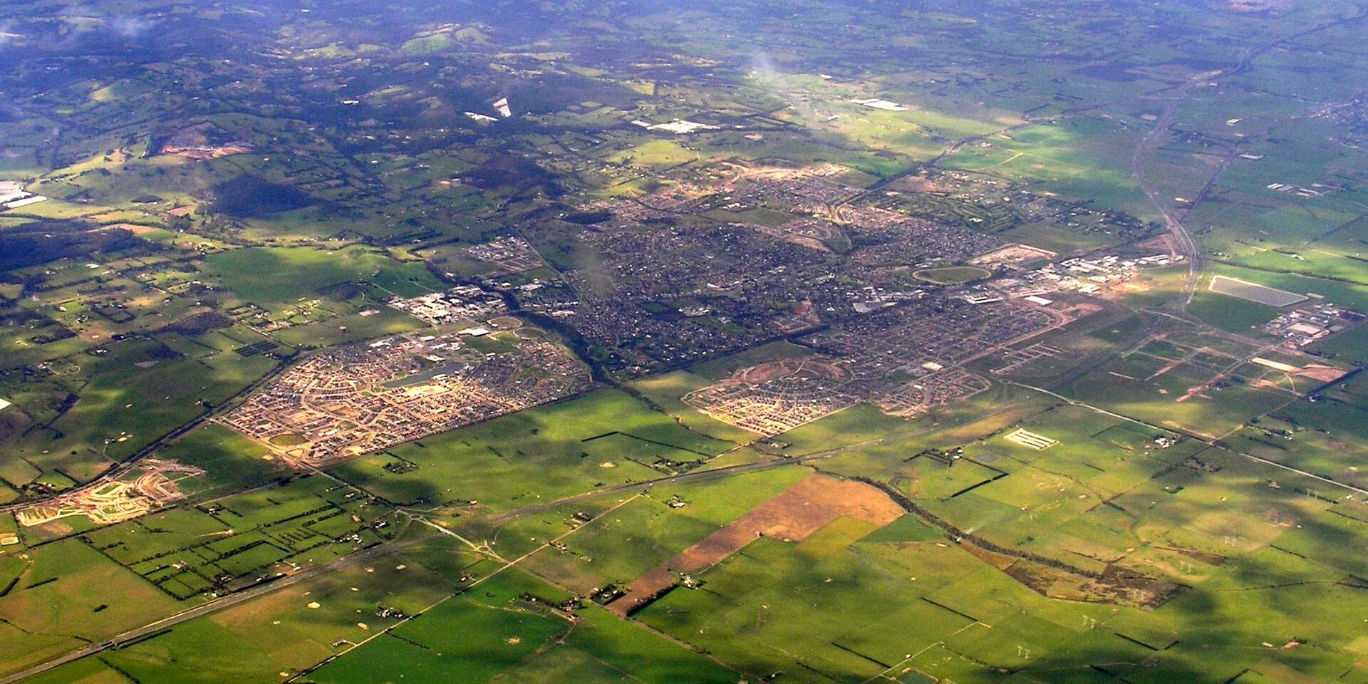 Aerial photo of Pakenham Victoria Australia from south west