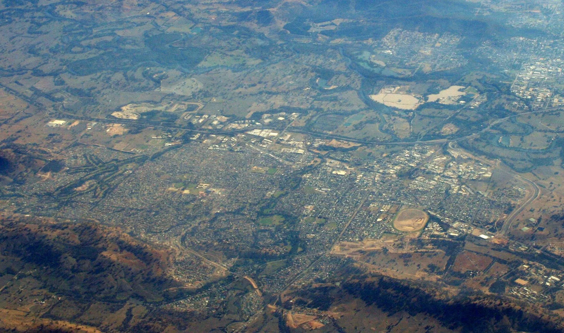 Aerial view of w:Wodonga, Victoria